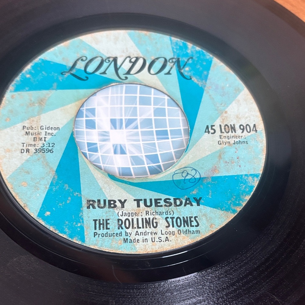 The Rolling Stones 'Ruby Tuesday' Vinyl Record